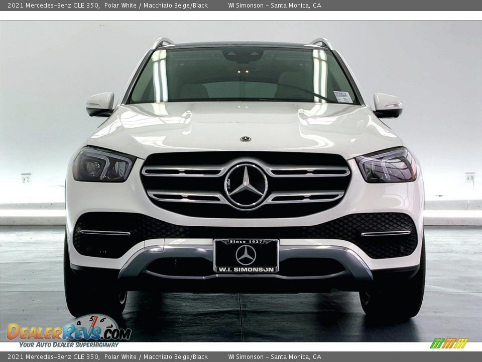 2021 Mercedes-Benz GLE 350 Polar White / Macchiato Beige/Black Photo #2