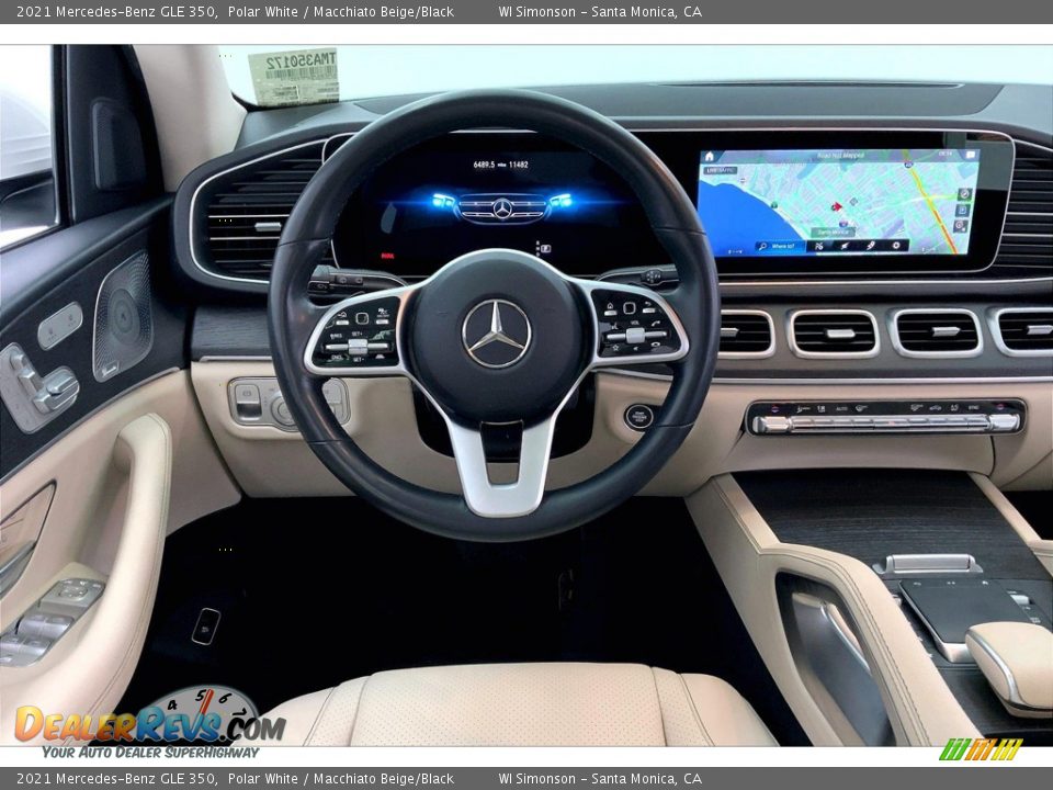 2021 Mercedes-Benz GLE 350 Polar White / Macchiato Beige/Black Photo #4