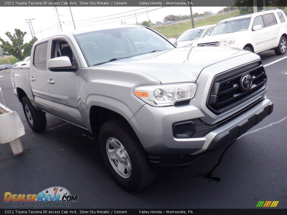 2021 Toyota Tacoma SR Access Cab 4x4 Silver Sky Metallic / Cement Photo #7