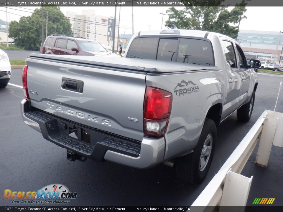 2021 Toyota Tacoma SR Access Cab 4x4 Silver Sky Metallic / Cement Photo #8