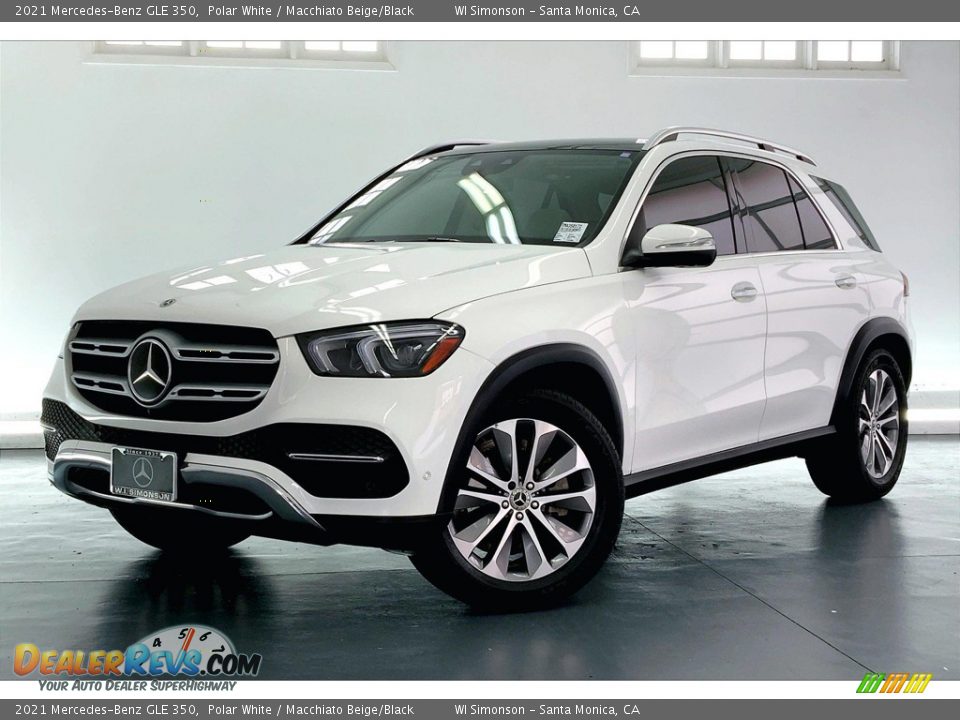 2021 Mercedes-Benz GLE 350 Polar White / Macchiato Beige/Black Photo #12