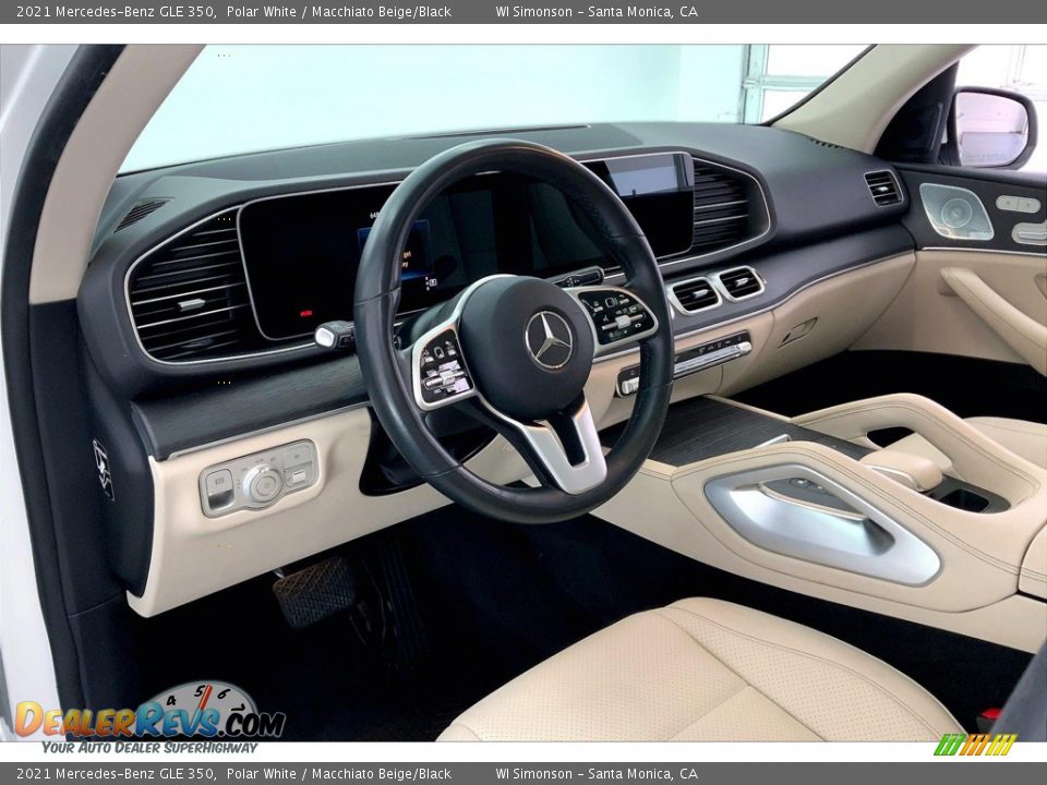 2021 Mercedes-Benz GLE 350 Polar White / Macchiato Beige/Black Photo #14