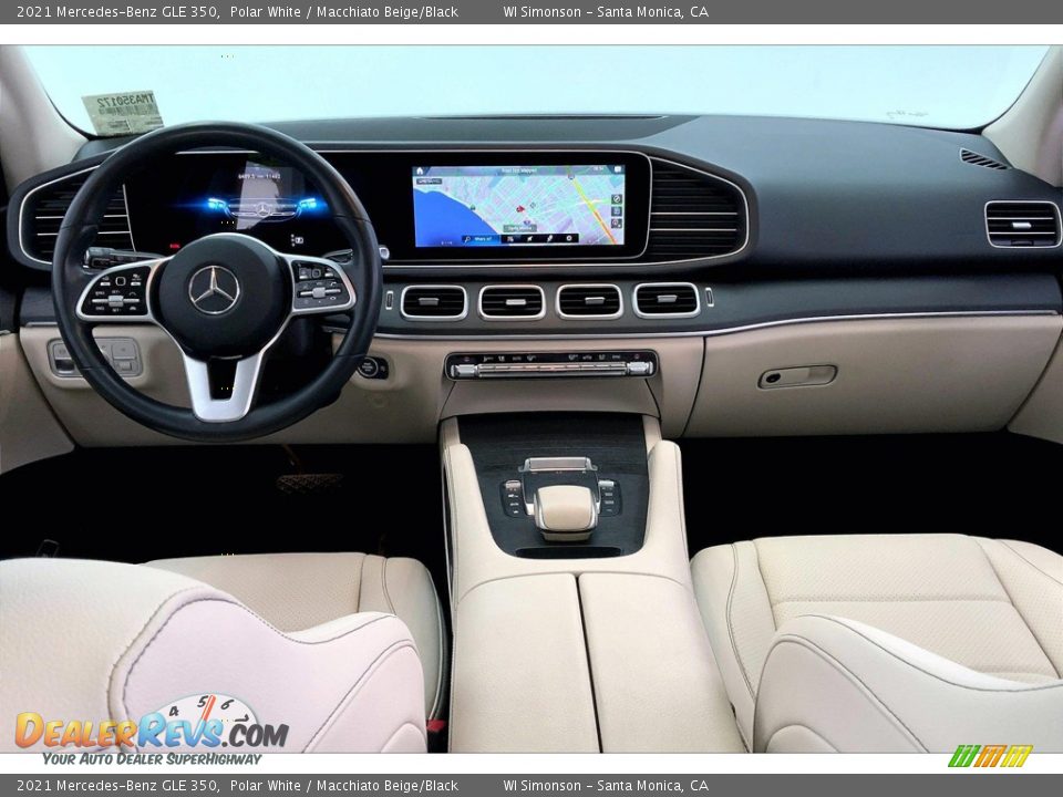 2021 Mercedes-Benz GLE 350 Polar White / Macchiato Beige/Black Photo #15