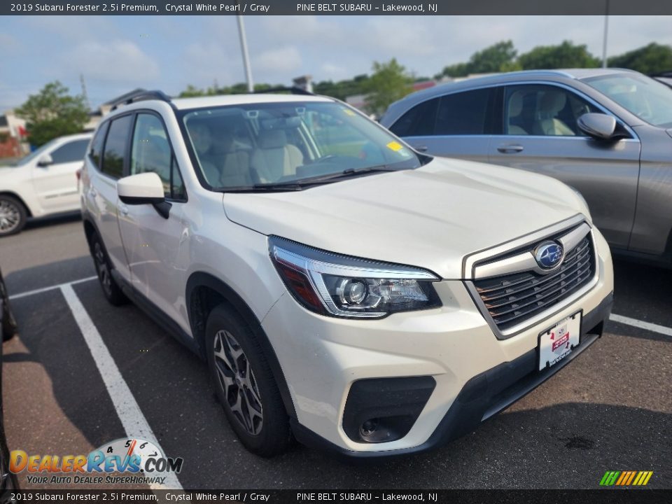 2019 Subaru Forester 2.5i Premium Crystal White Pearl / Gray Photo #2