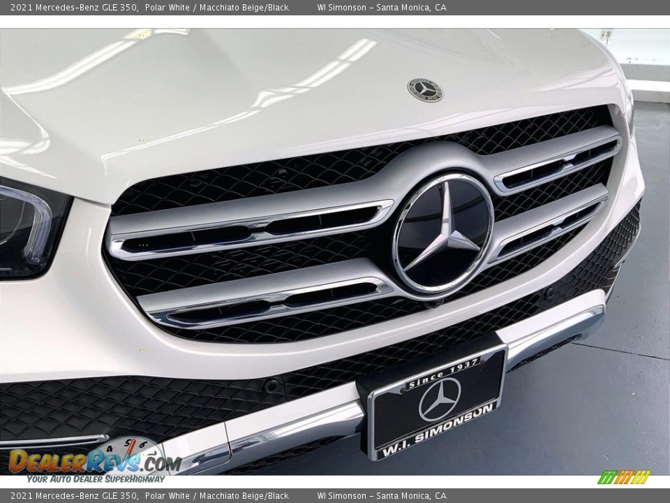 2021 Mercedes-Benz GLE 350 Polar White / Macchiato Beige/Black Photo #30