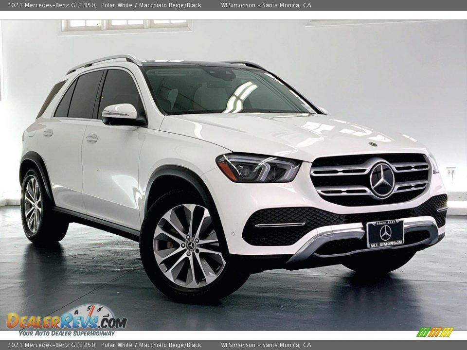 2021 Mercedes-Benz GLE 350 Polar White / Macchiato Beige/Black Photo #34