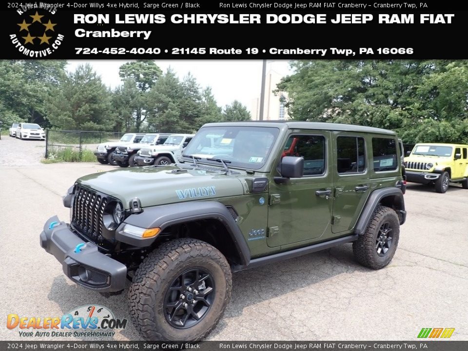 2024 Jeep Wrangler 4-Door Willys 4xe Hybrid Sarge Green / Black Photo #1