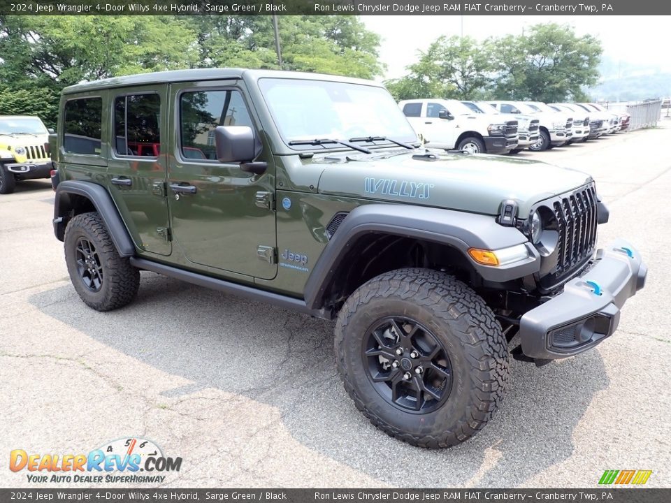 Front 3/4 View of 2024 Jeep Wrangler 4-Door Willys 4xe Hybrid Photo #7