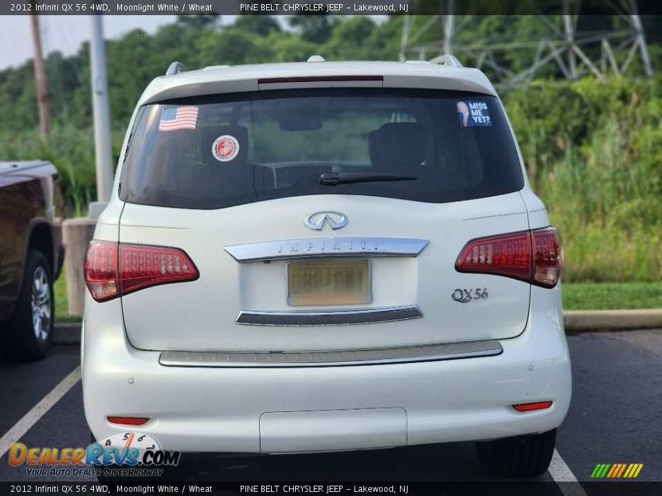 2012 Infiniti QX 56 4WD Moonlight White / Wheat Photo #4