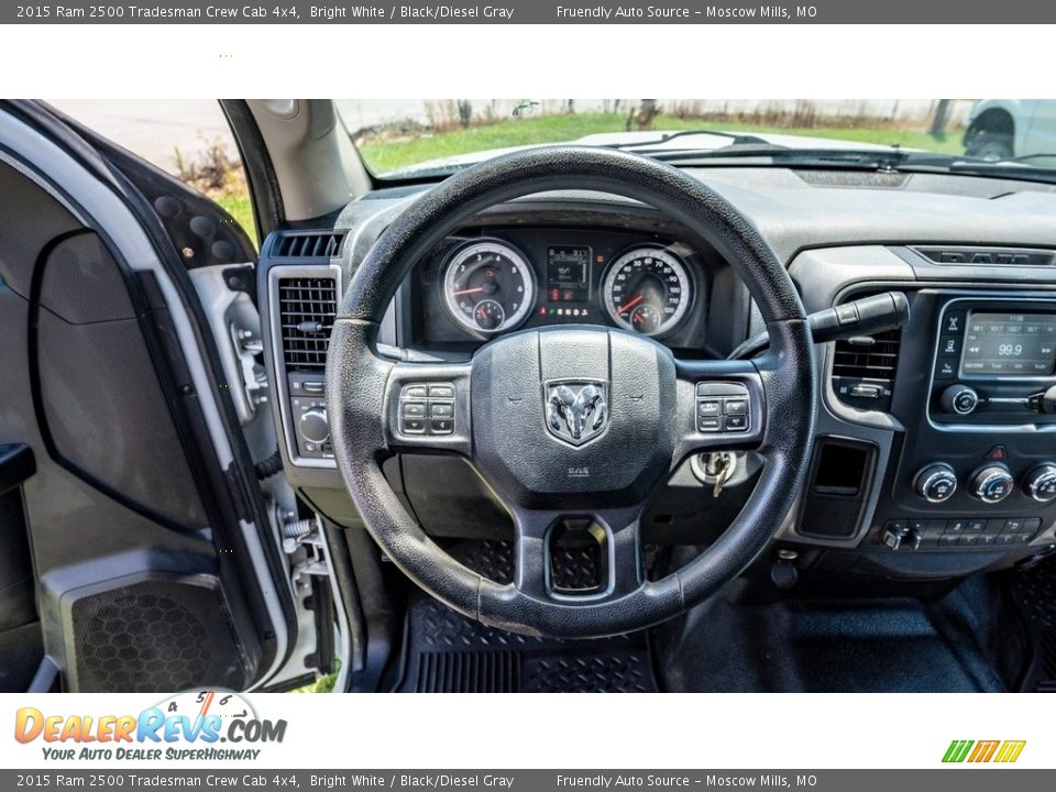 2015 Ram 2500 Tradesman Crew Cab 4x4 Bright White / Black/Diesel Gray Photo #27