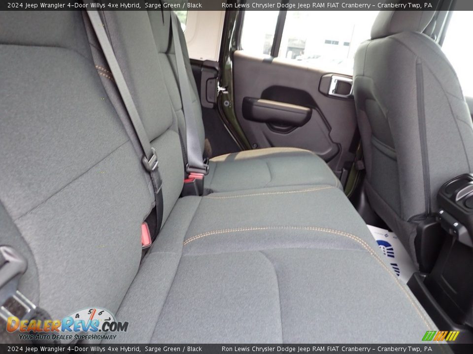 Rear Seat of 2024 Jeep Wrangler 4-Door Willys 4xe Hybrid Photo #11