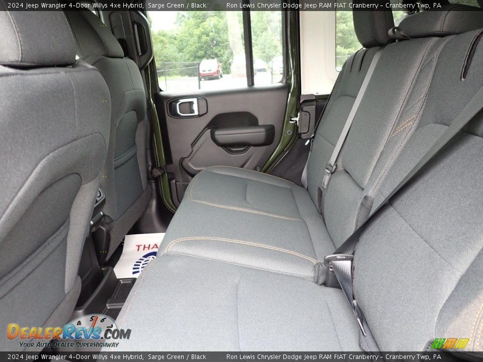 Rear Seat of 2024 Jeep Wrangler 4-Door Willys 4xe Hybrid Photo #12