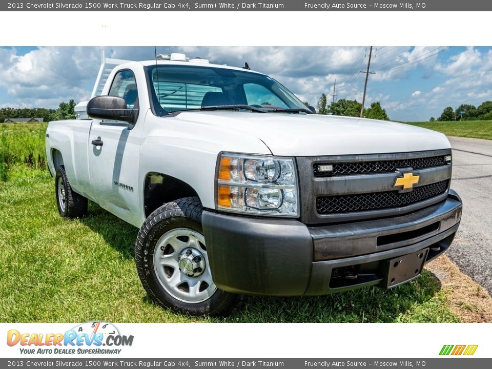 2013 Chevrolet Silverado 1500 Work Truck Regular Cab 4x4 Summit White / Dark Titanium Photo #1