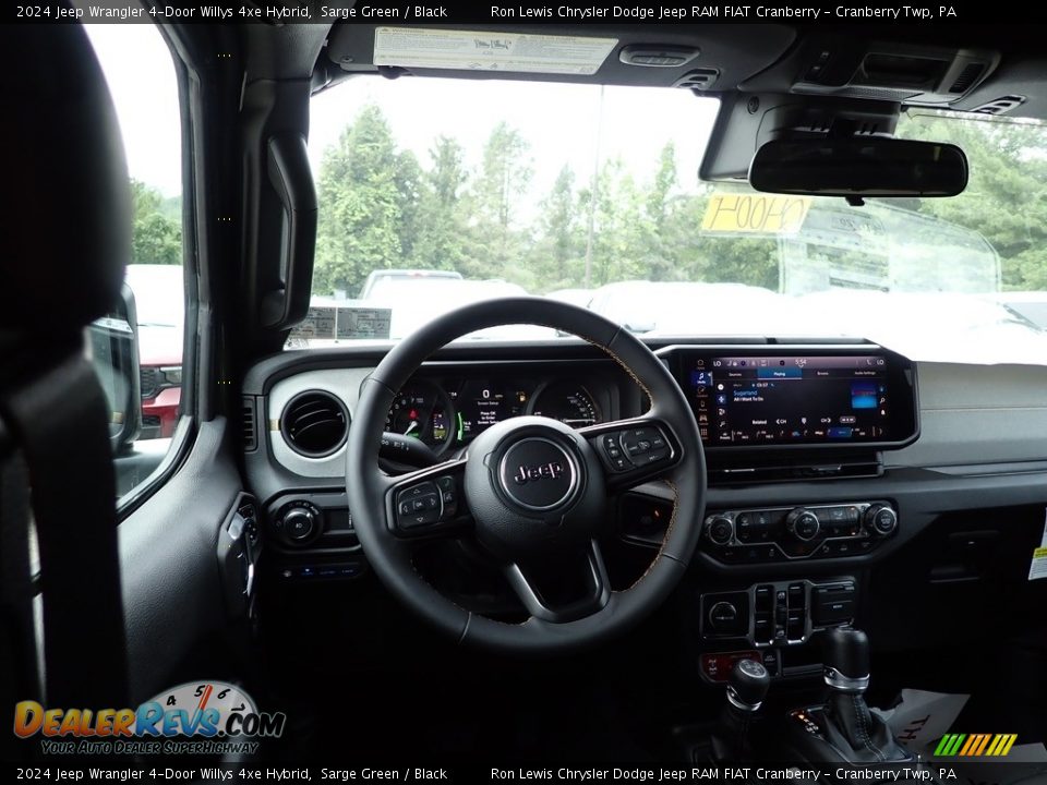 Dashboard of 2024 Jeep Wrangler 4-Door Willys 4xe Hybrid Photo #13