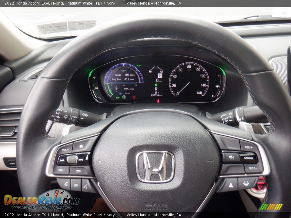2022 Honda Accord EX-L Hybrid Platinum White Pearl / Ivory Photo #28