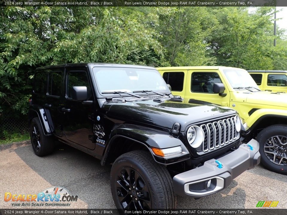 2024 Jeep Wrangler 4-Door Sahara 4xe Hybrid Black / Black Photo #5