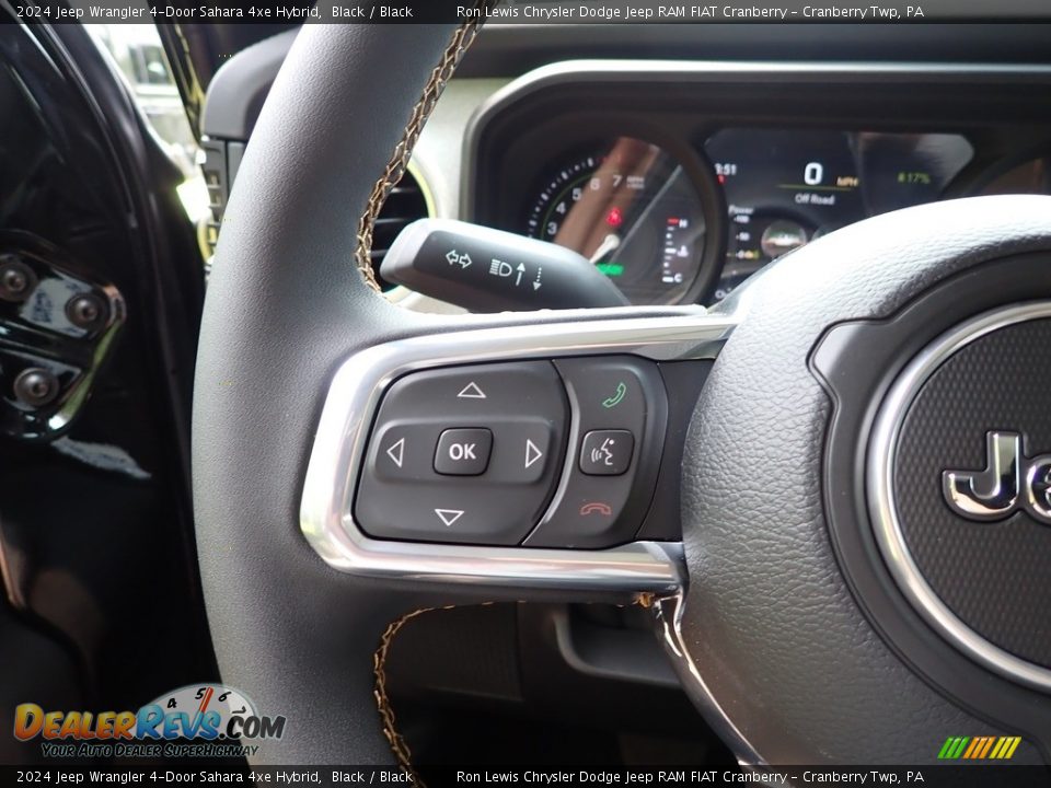 2024 Jeep Wrangler 4-Door Sahara 4xe Hybrid Steering Wheel Photo #23