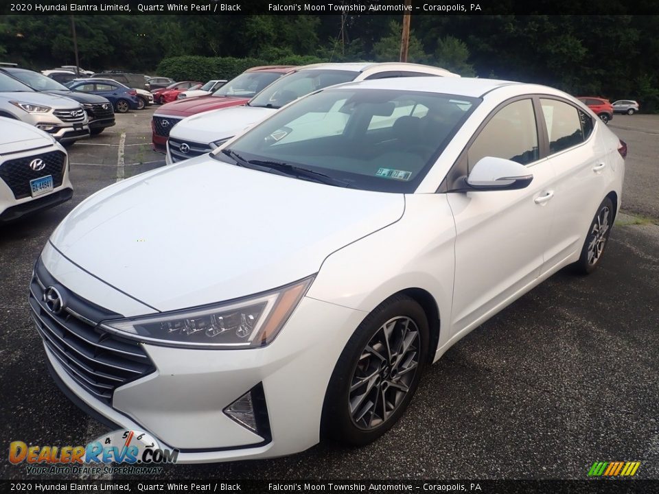 2020 Hyundai Elantra Limited Quartz White Pearl / Black Photo #1