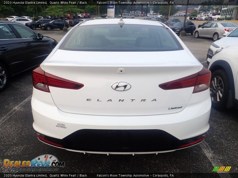 2020 Hyundai Elantra Limited Quartz White Pearl / Black Photo #3