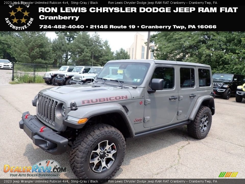 2023 Jeep Wrangler Unlimited Rubicon 4x4 Sting-Gray / Black Photo #1