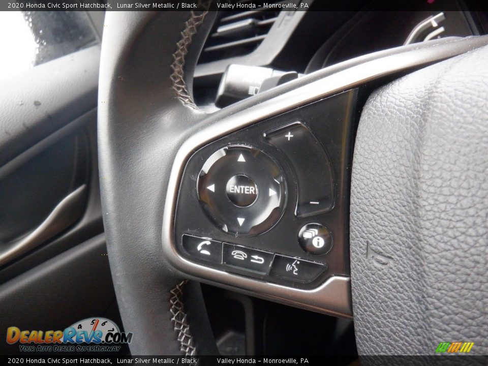2020 Honda Civic Sport Hatchback Lunar Silver Metallic / Black Photo #20