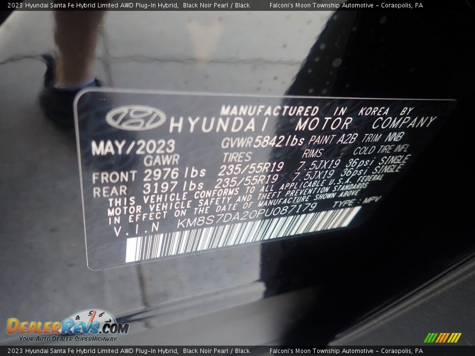 2023 Hyundai Santa Fe Hybrid Limited AWD Plug-In Hybrid Black Noir Pearl / Black Photo #18