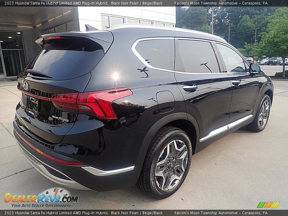 2023 Hyundai Santa Fe Hybrid Limited AWD Plug-In Hybrid Black Noir Pearl / Beige/Black Photo #2