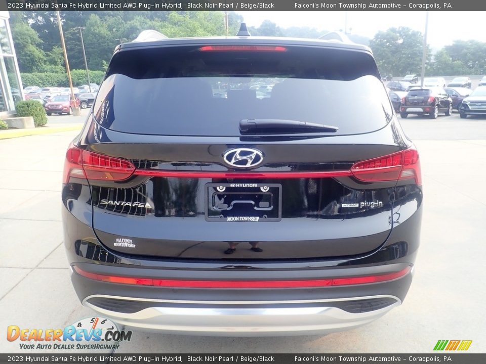 2023 Hyundai Santa Fe Hybrid Limited AWD Plug-In Hybrid Black Noir Pearl / Beige/Black Photo #3