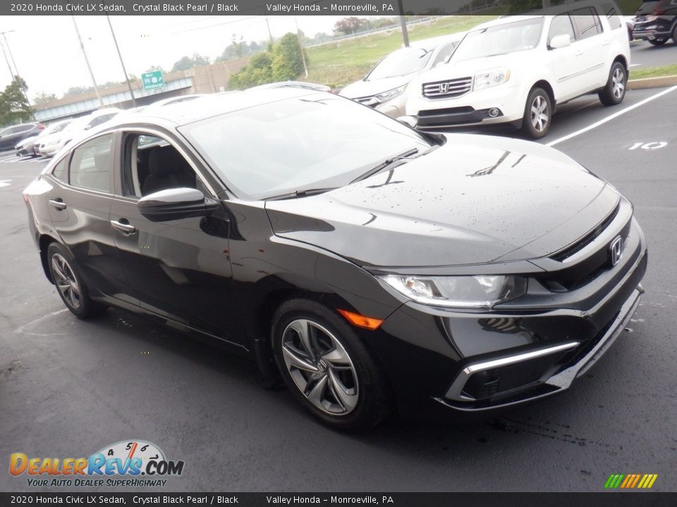 2020 Honda Civic LX Sedan Crystal Black Pearl / Black Photo #4