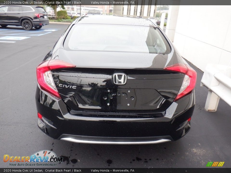 2020 Honda Civic LX Sedan Crystal Black Pearl / Black Photo #6