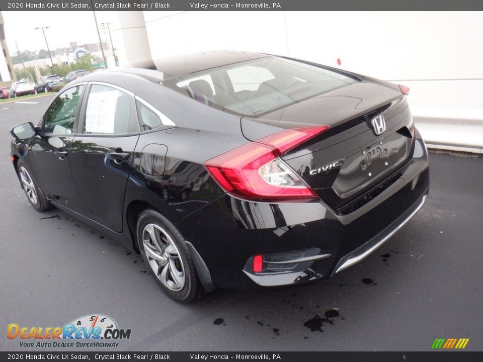 2020 Honda Civic LX Sedan Crystal Black Pearl / Black Photo #7