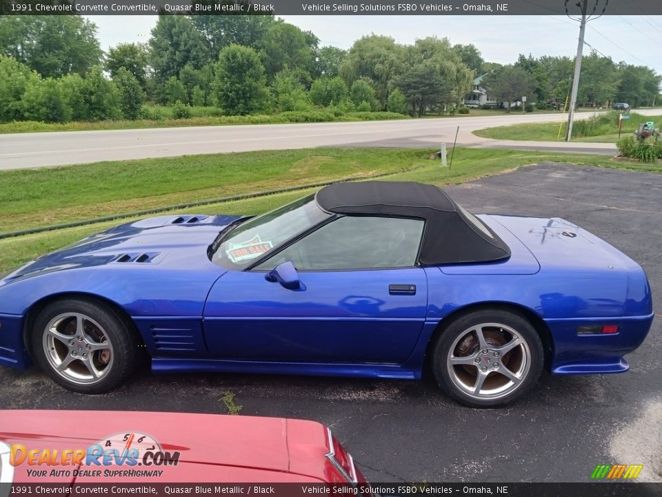 1991 Chevrolet Corvette Convertible Quasar Blue Metallic / Black Photo #18