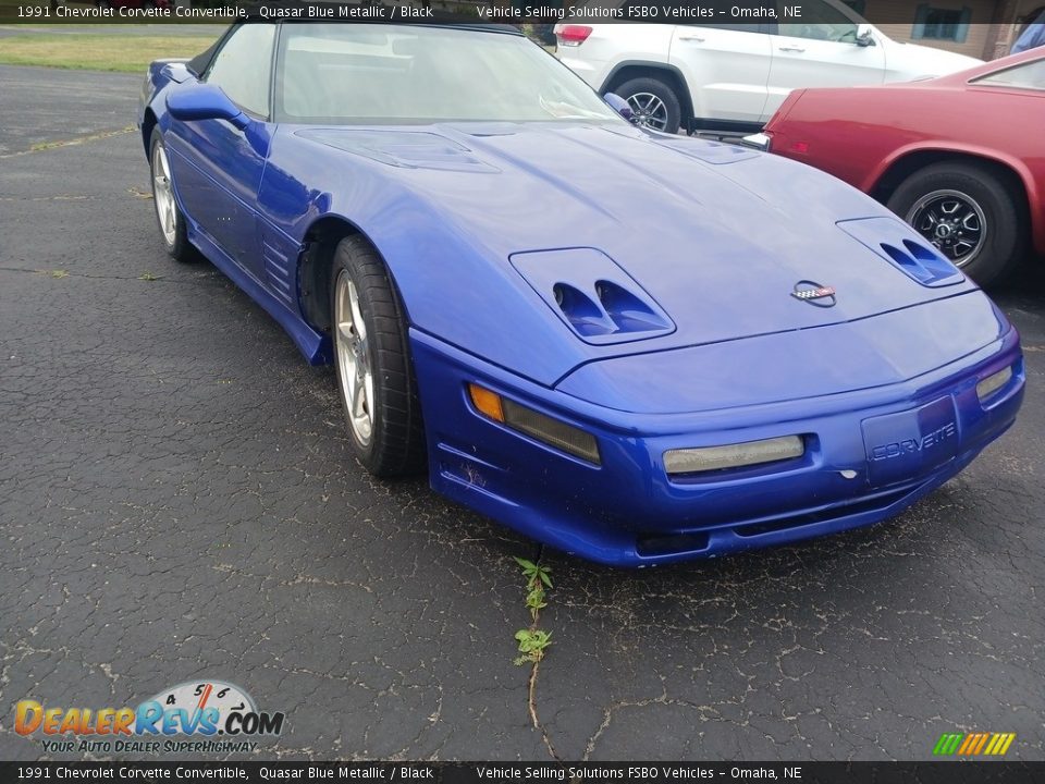 1991 Chevrolet Corvette Convertible Quasar Blue Metallic / Black Photo #20