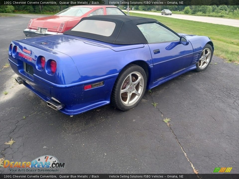 1991 Chevrolet Corvette Convertible Quasar Blue Metallic / Black Photo #24