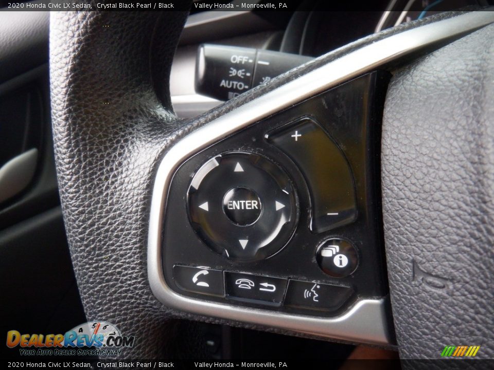 2020 Honda Civic LX Sedan Crystal Black Pearl / Black Photo #18