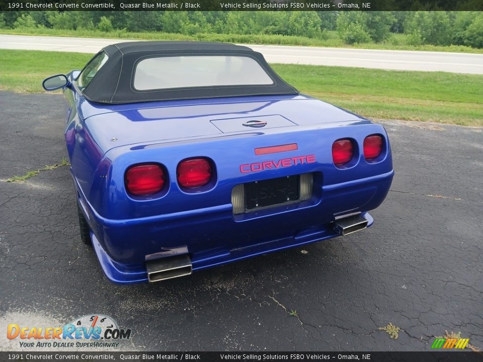 1991 Chevrolet Corvette Convertible Quasar Blue Metallic / Black Photo #27