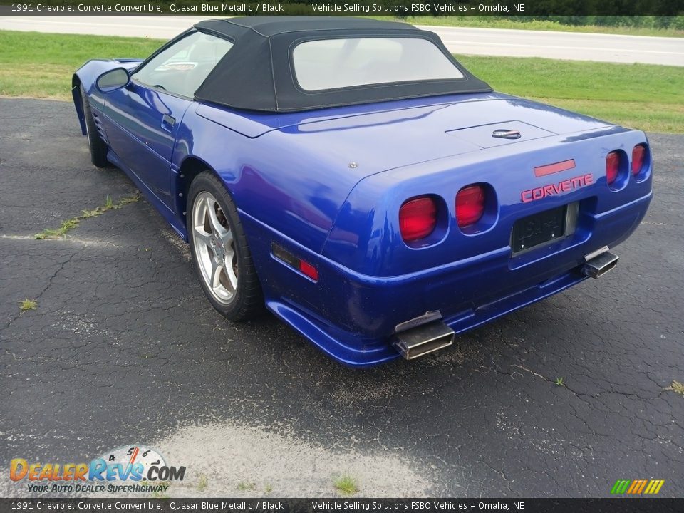 1991 Chevrolet Corvette Convertible Quasar Blue Metallic / Black Photo #28