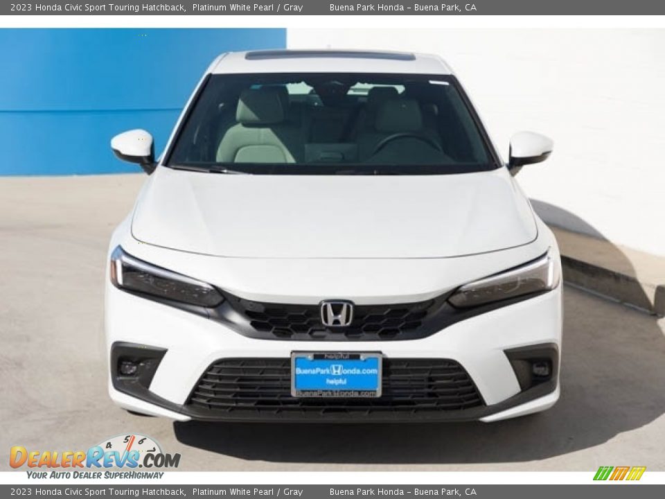 2023 Honda Civic Sport Touring Hatchback Platinum White Pearl / Gray Photo #3