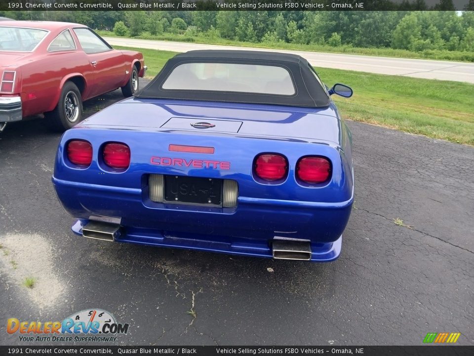 1991 Chevrolet Corvette Convertible Quasar Blue Metallic / Black Photo #29