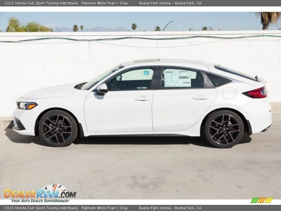 2023 Honda Civic Sport Touring Hatchback Platinum White Pearl / Gray Photo #4