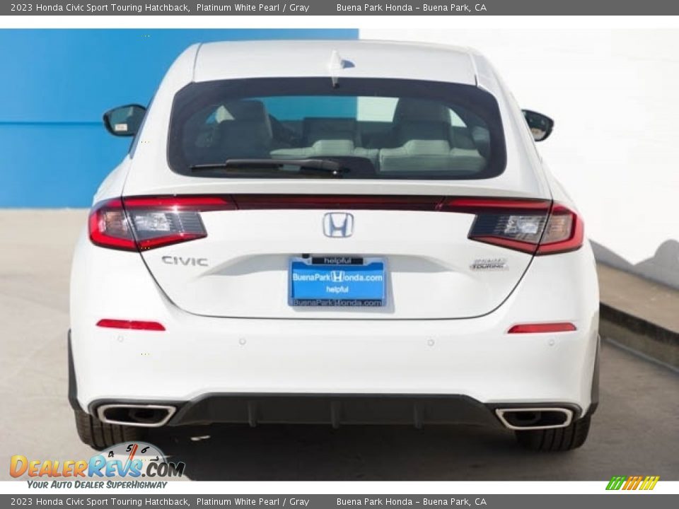 2023 Honda Civic Sport Touring Hatchback Platinum White Pearl / Gray Photo #5