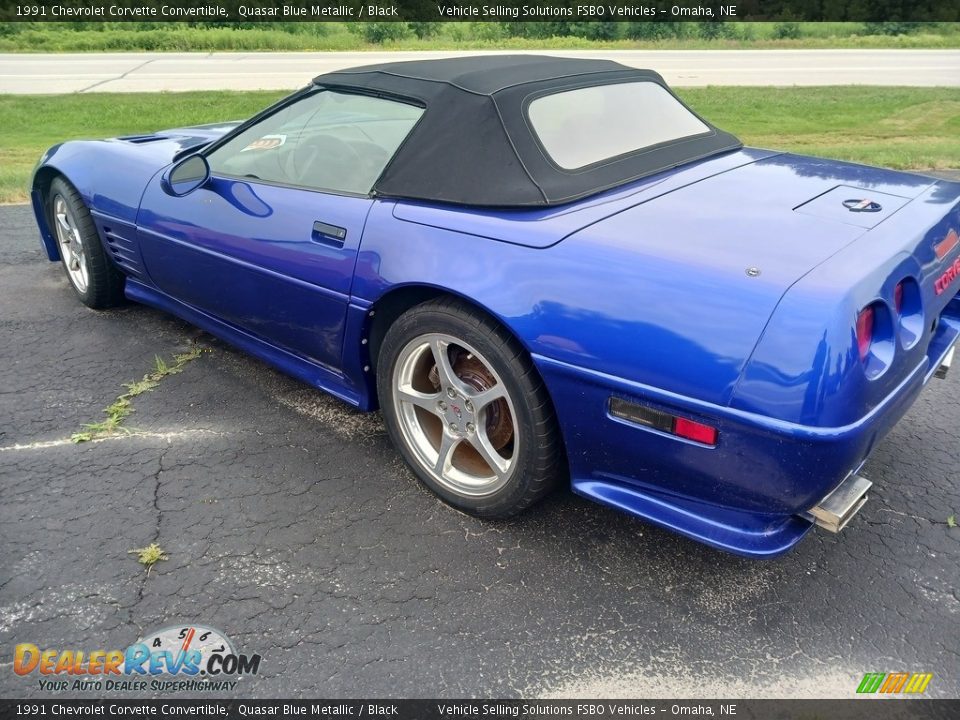1991 Chevrolet Corvette Convertible Quasar Blue Metallic / Black Photo #31