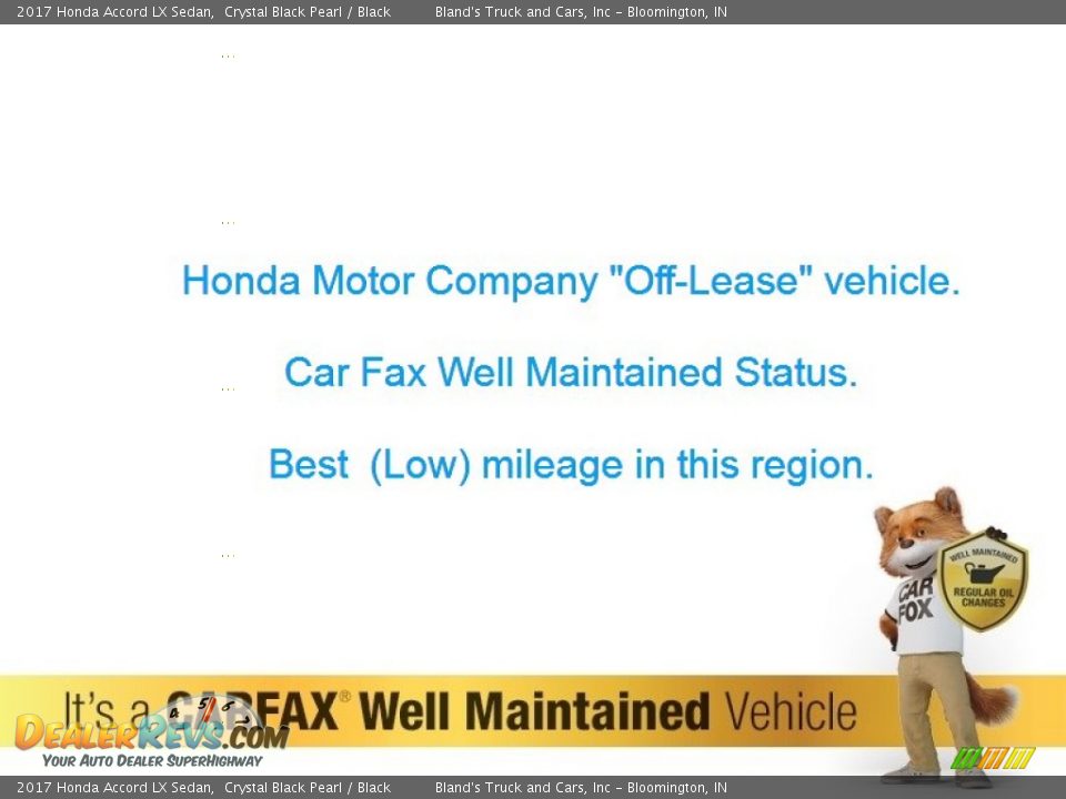 Dealer Info of 2017 Honda Accord LX Sedan Photo #7