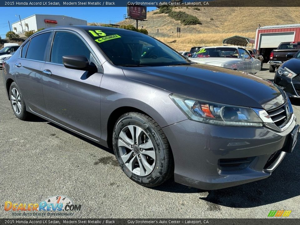 2015 Honda Accord LX Sedan Modern Steel Metallic / Black Photo #1