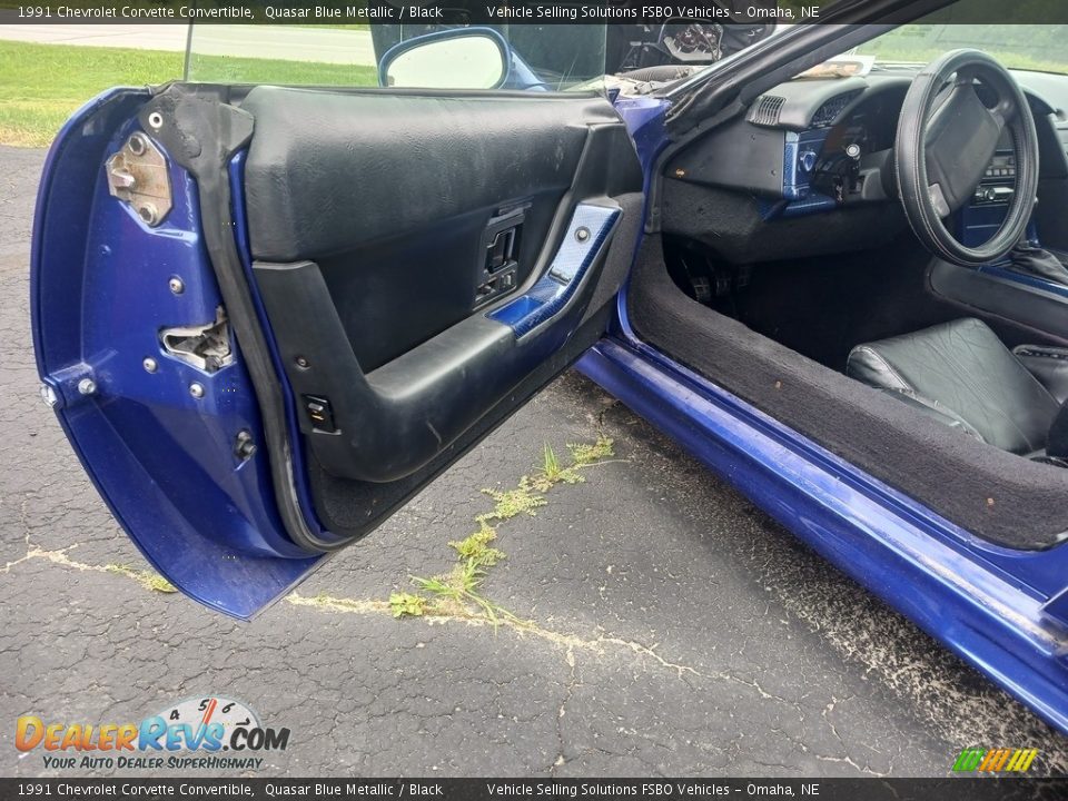 1991 Chevrolet Corvette Convertible Quasar Blue Metallic / Black Photo #35