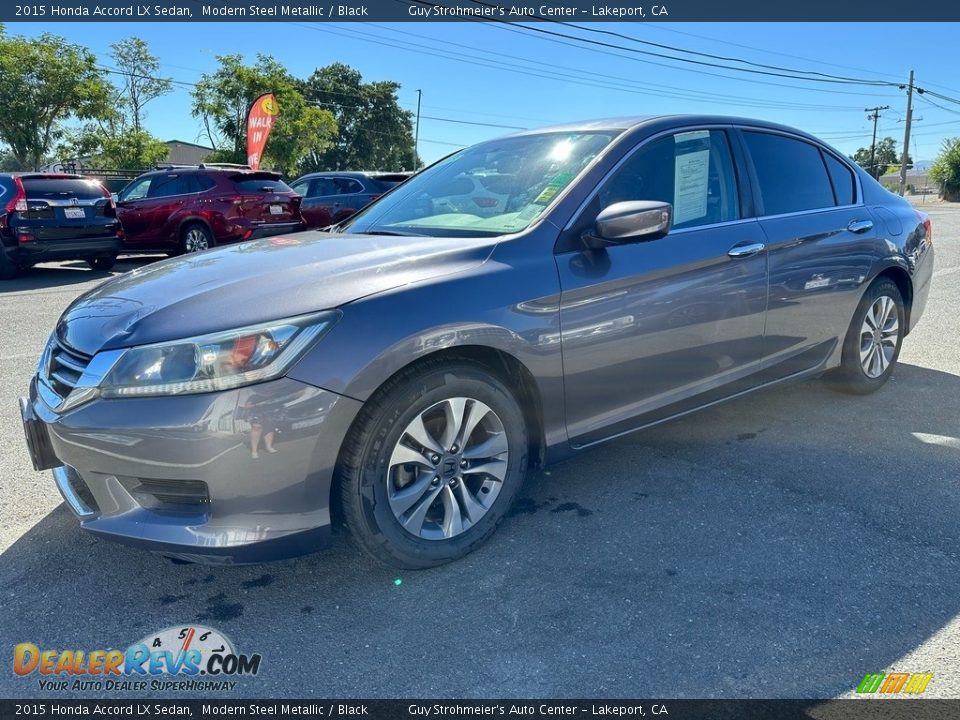 2015 Honda Accord LX Sedan Modern Steel Metallic / Black Photo #3