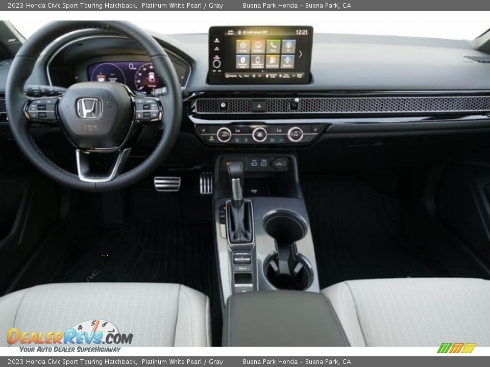2023 Honda Civic Sport Touring Hatchback Platinum White Pearl / Gray Photo #15