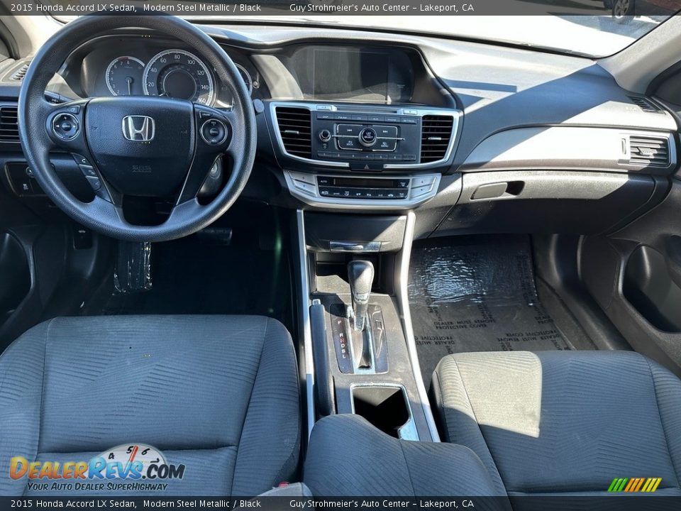 2015 Honda Accord LX Sedan Modern Steel Metallic / Black Photo #12