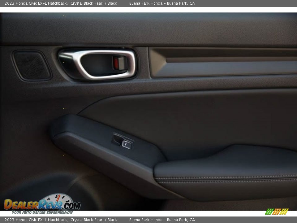 2023 Honda Civic EX-L Hatchback Crystal Black Pearl / Black Photo #36
