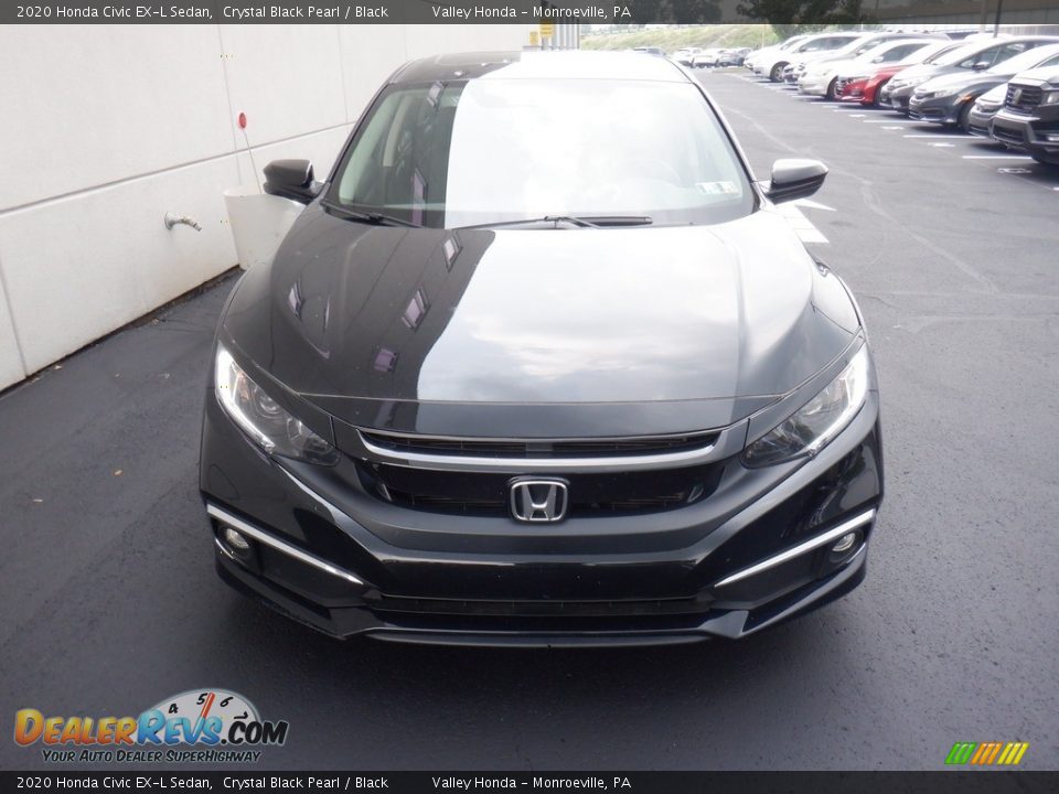 2020 Honda Civic EX-L Sedan Crystal Black Pearl / Black Photo #3